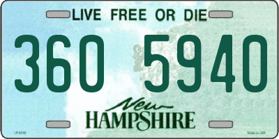 NH license plate 3605940