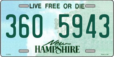 NH license plate 3605943