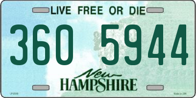 NH license plate 3605944