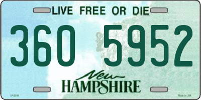 NH license plate 3605952