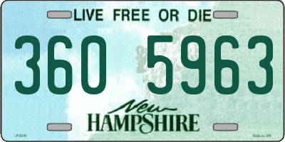 NH license plate 3605963