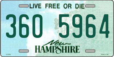 NH license plate 3605964