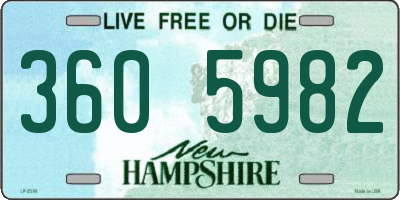 NH license plate 3605982