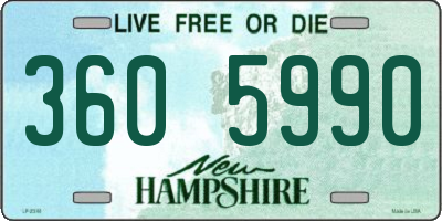 NH license plate 3605990
