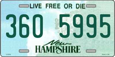 NH license plate 3605995