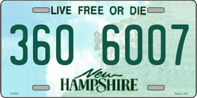 NH license plate 3606007