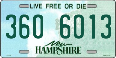 NH license plate 3606013