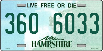 NH license plate 3606033