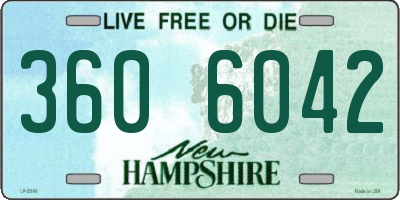NH license plate 3606042