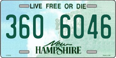 NH license plate 3606046