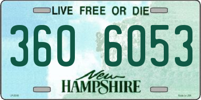 NH license plate 3606053