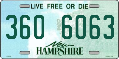 NH license plate 3606063