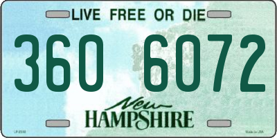 NH license plate 3606072