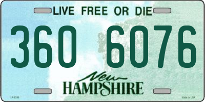 NH license plate 3606076