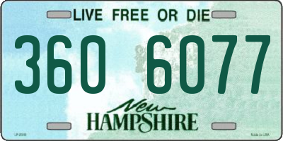 NH license plate 3606077