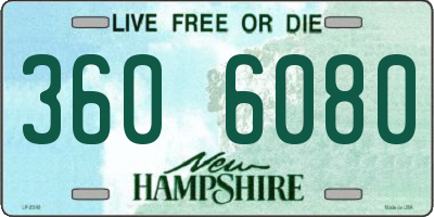 NH license plate 3606080