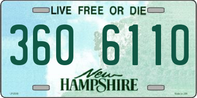 NH license plate 3606110