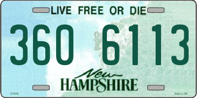 NH license plate 3606113