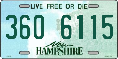 NH license plate 3606115