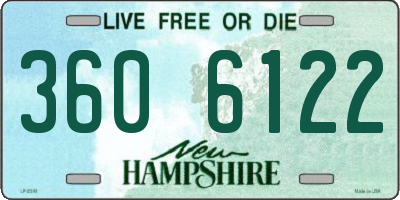 NH license plate 3606122