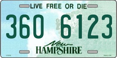 NH license plate 3606123