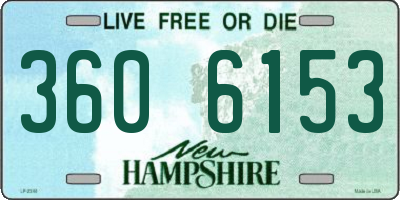 NH license plate 3606153