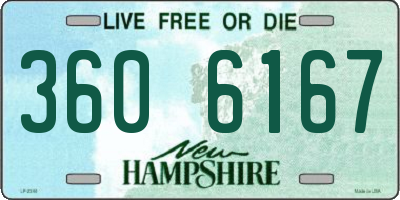 NH license plate 3606167