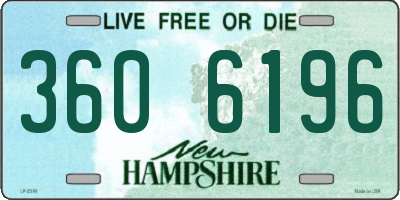 NH license plate 3606196