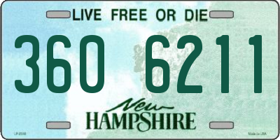 NH license plate 3606211