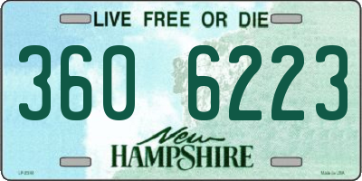 NH license plate 3606223
