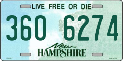 NH license plate 3606274