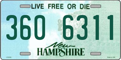 NH license plate 3606311