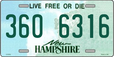 NH license plate 3606316