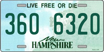 NH license plate 3606320
