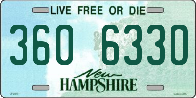 NH license plate 3606330