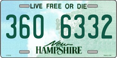 NH license plate 3606332