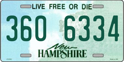 NH license plate 3606334