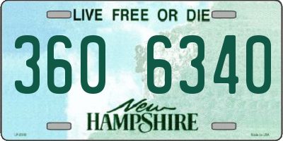 NH license plate 3606340