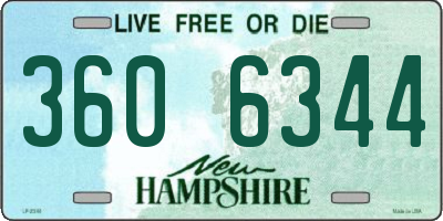 NH license plate 3606344