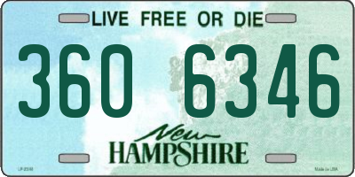NH license plate 3606346