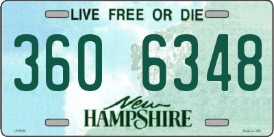 NH license plate 3606348