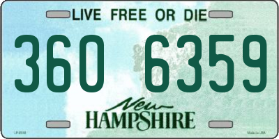 NH license plate 3606359