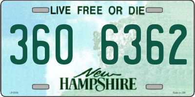 NH license plate 3606362