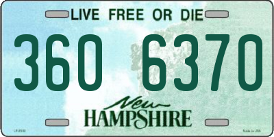 NH license plate 3606370