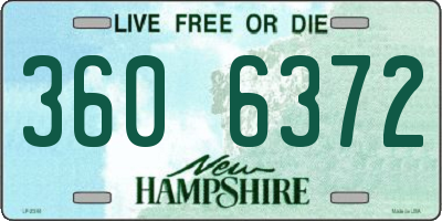 NH license plate 3606372