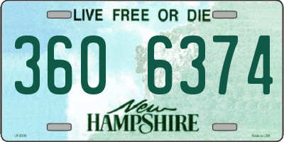 NH license plate 3606374