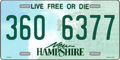 NH license plate 3606377