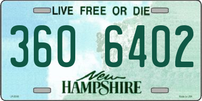 NH license plate 3606402