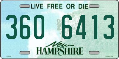 NH license plate 3606413