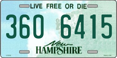NH license plate 3606415